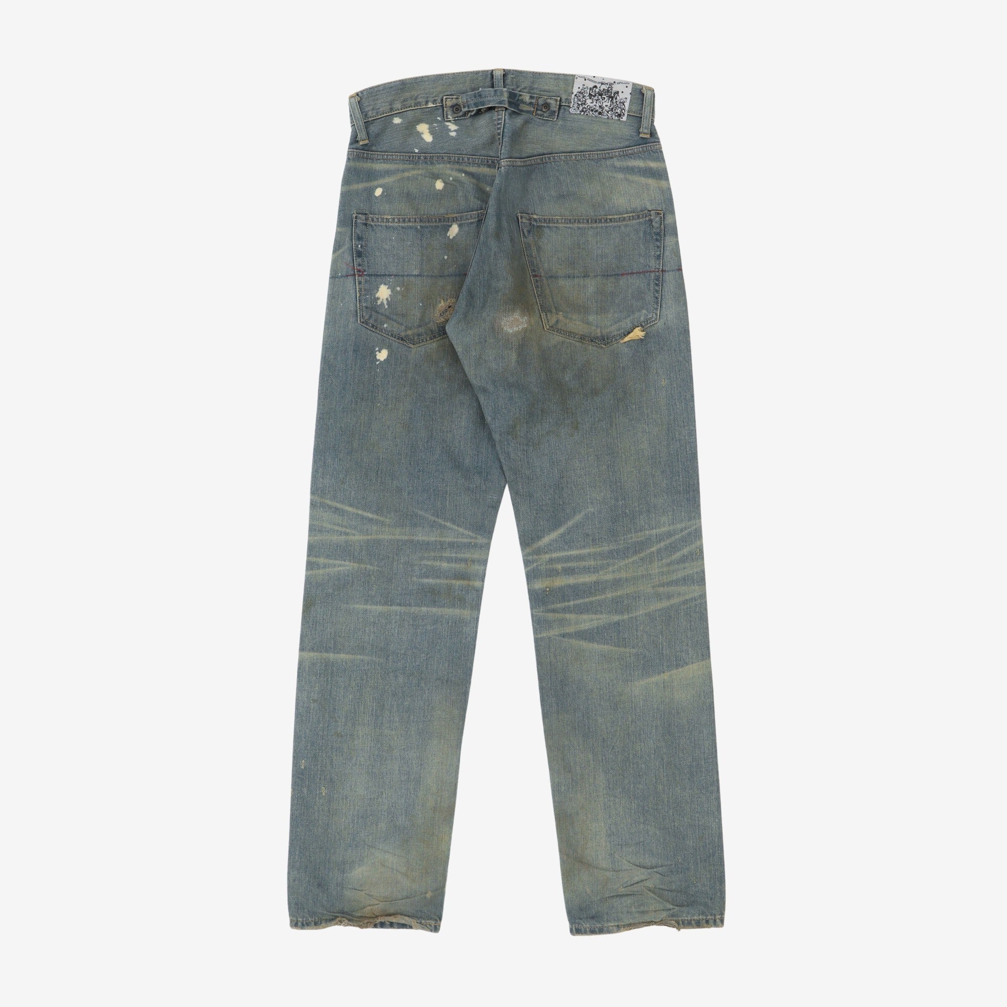 M7-12 Distressed Selvedge Denim (32W X 31L) - Image 2