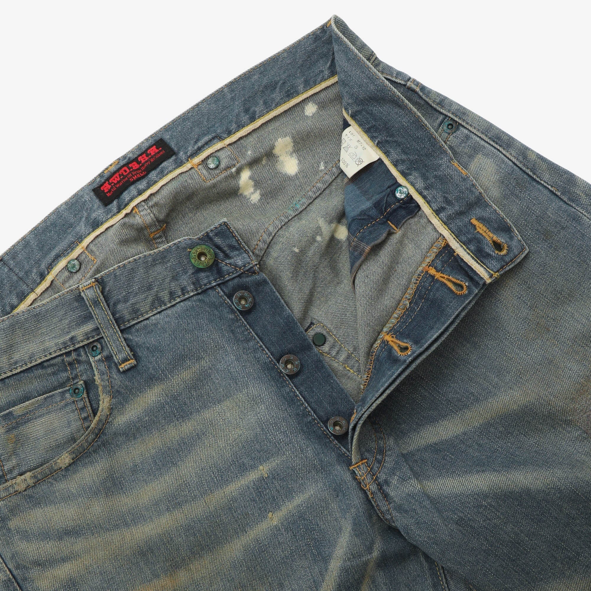 M7-12 Distressed Selvedge Denim (32W X 31L) - Image 3