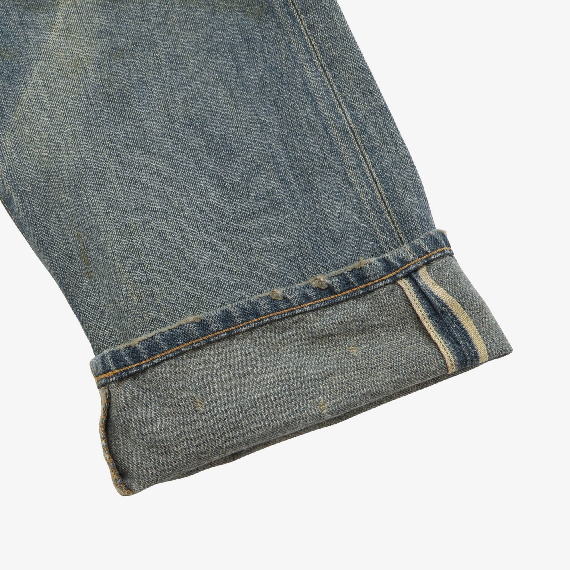 M7-12 Distressed Selvedge Denim (32W X 31L) - Image 4