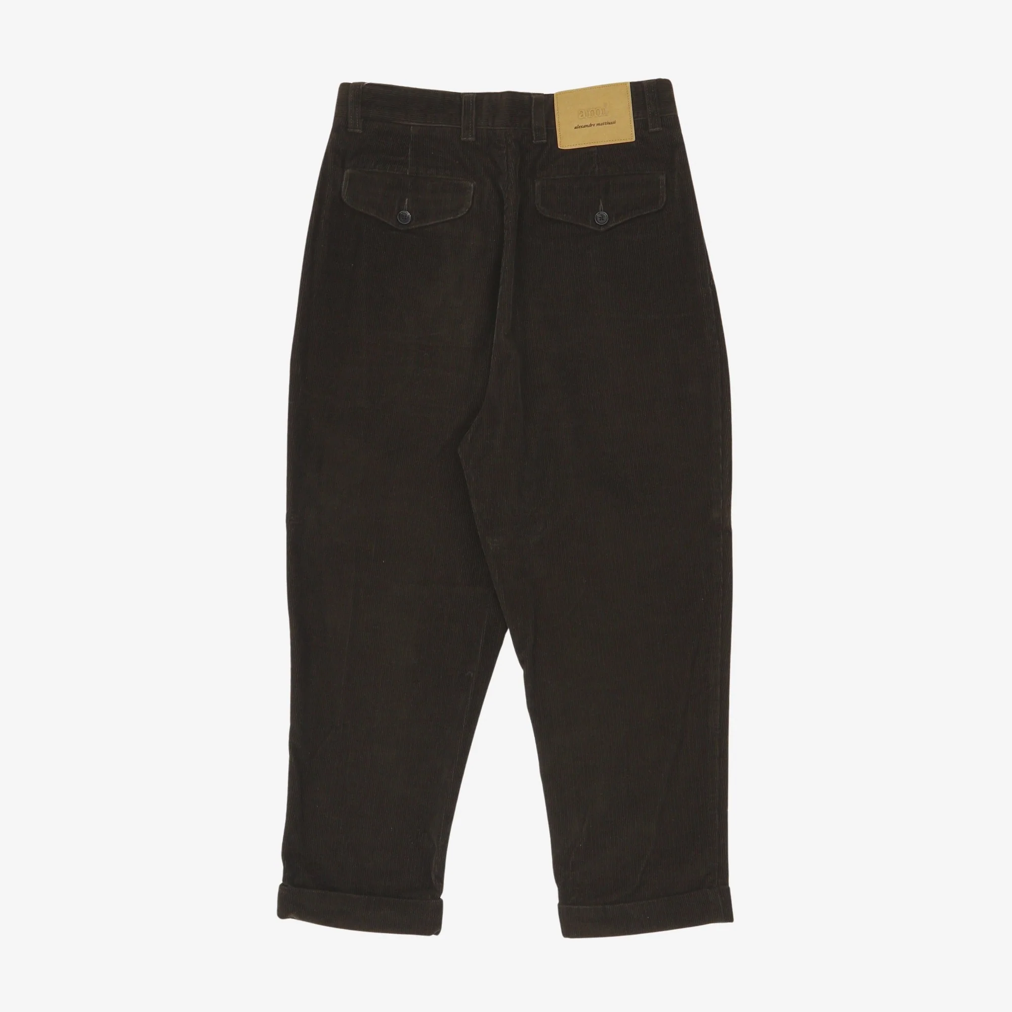 One Tuck Corduroy Pants (29W x 22L) - Image 2