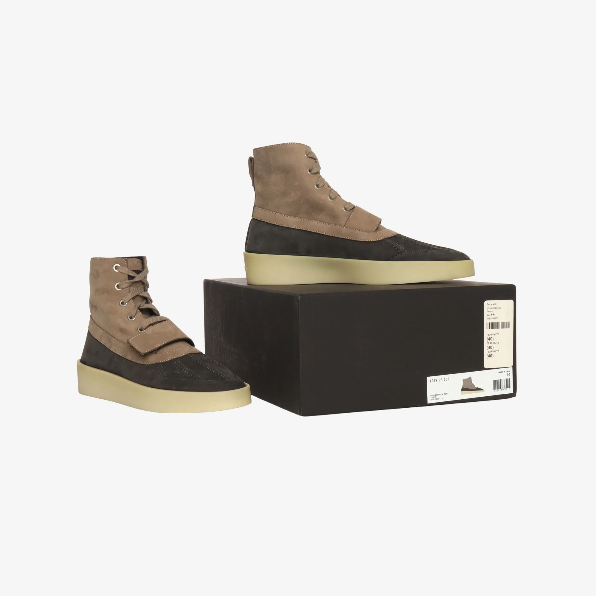 Panelled Nubuck Duck Boots - Image 2