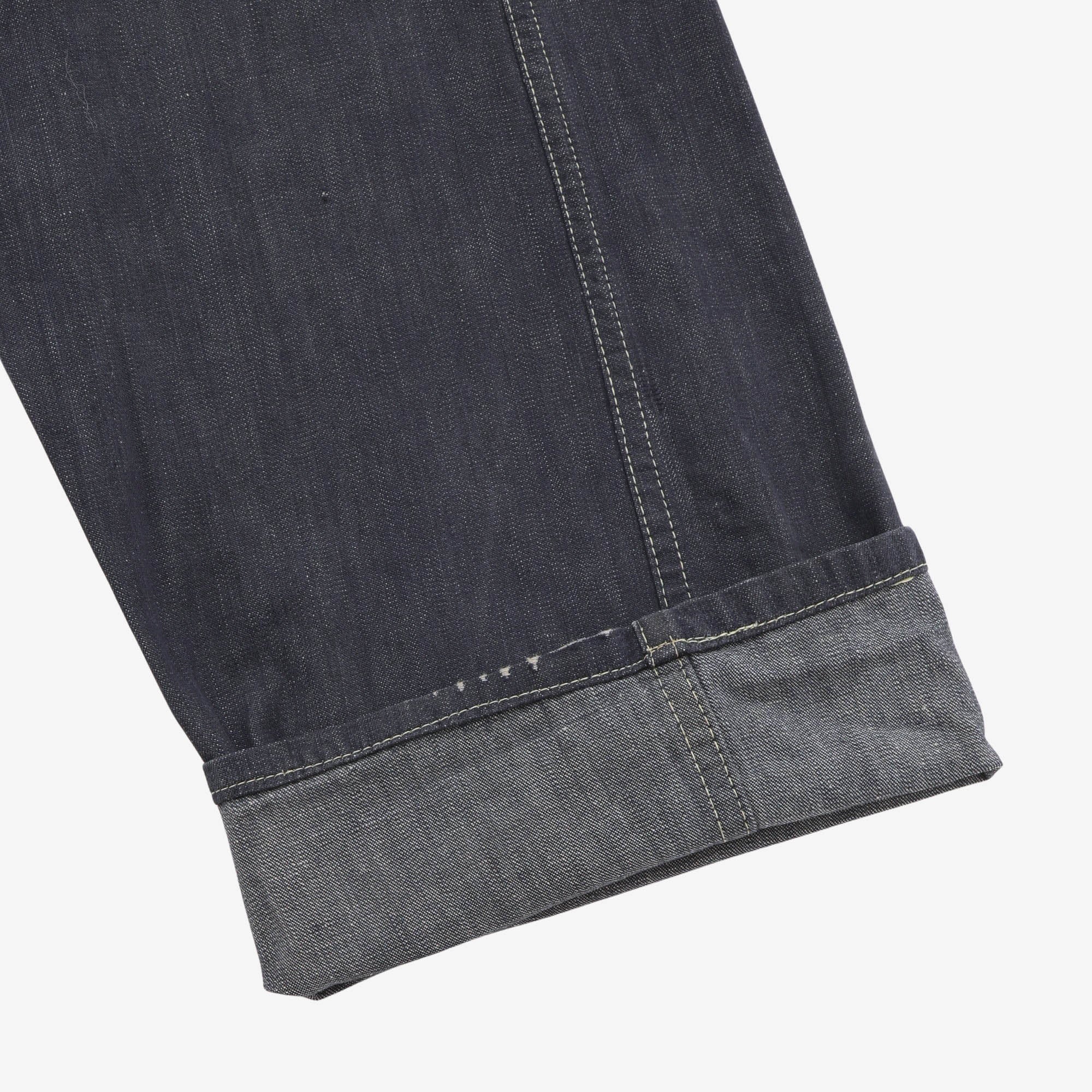 French Patchwork Denim Work Pants - Image 4