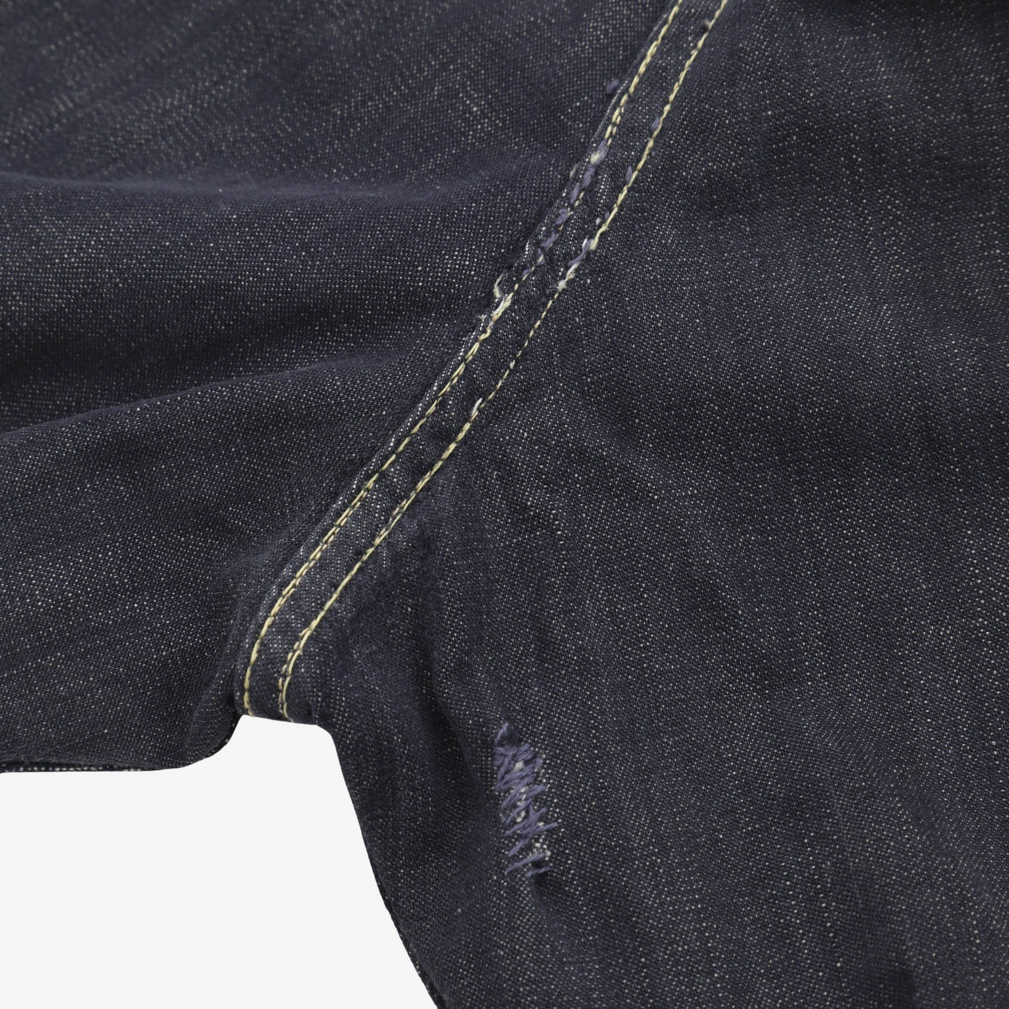 French Patchwork Denim Work Pants - Image 9