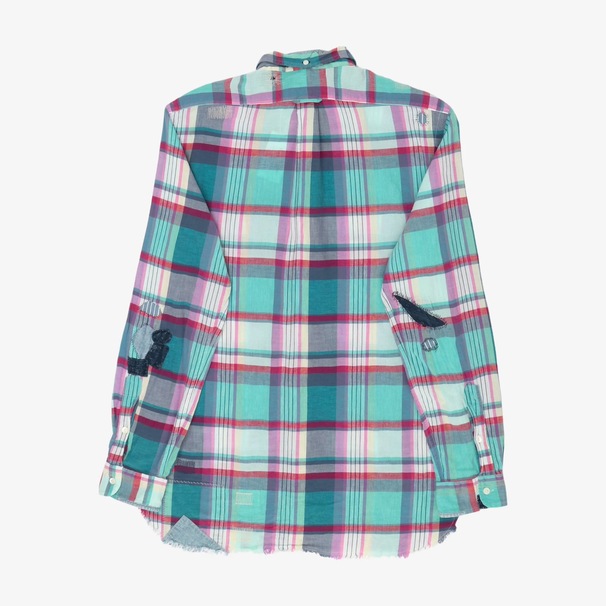 Patchwork Madras Check BD Shirt - Image 2