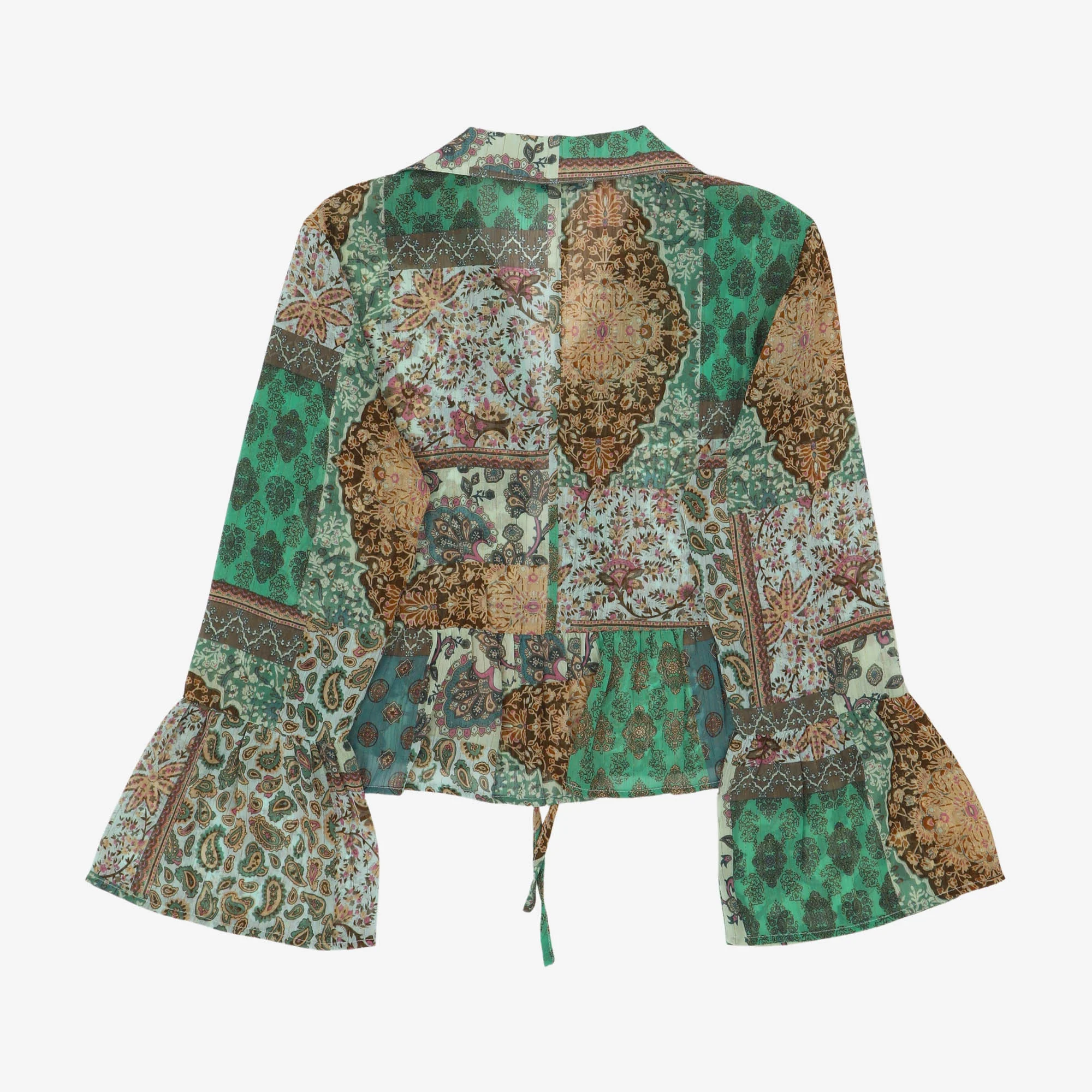 Patchwork Print Bohemian Blouse - Image 2