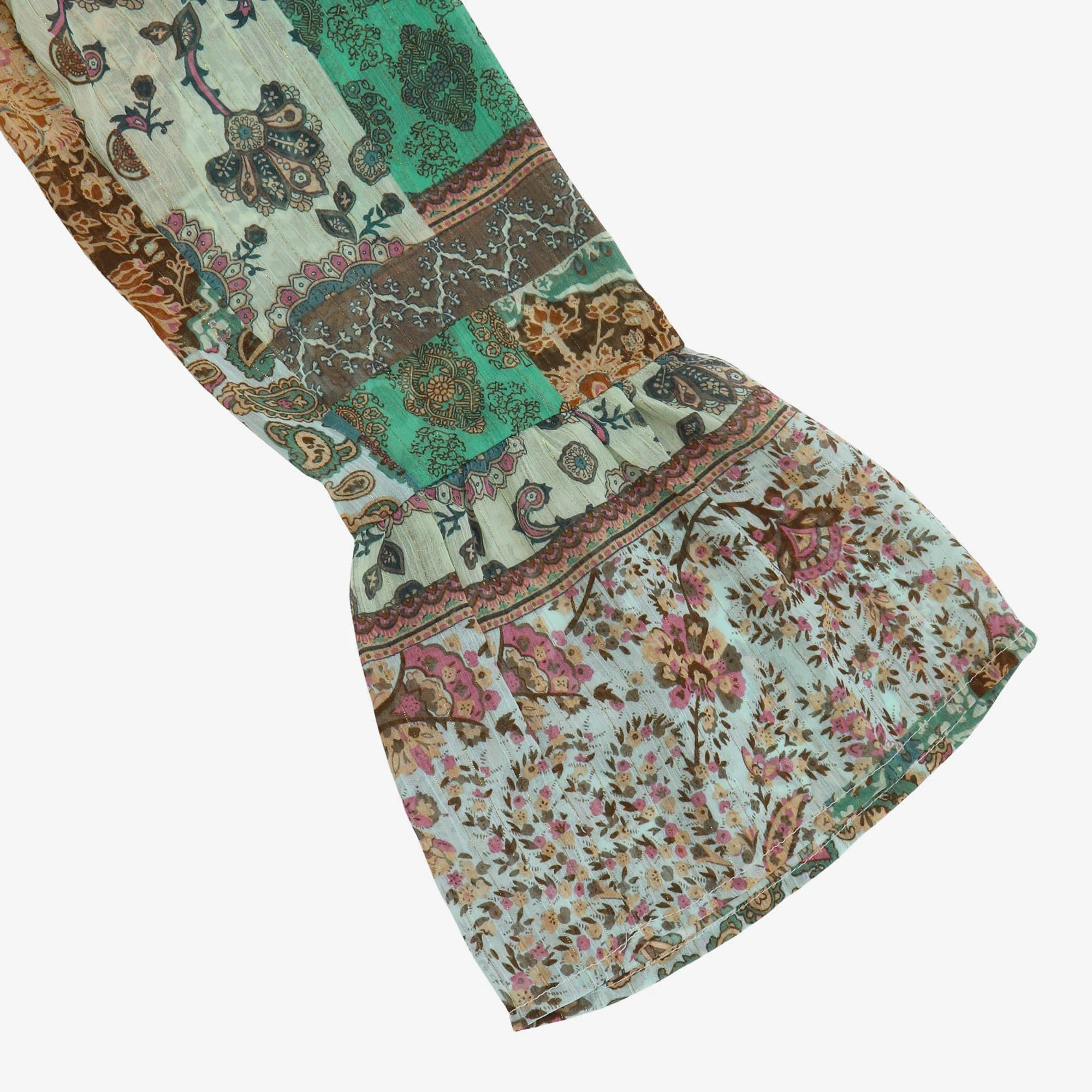 Patchwork Print Bohemian Blouse - Image 4
