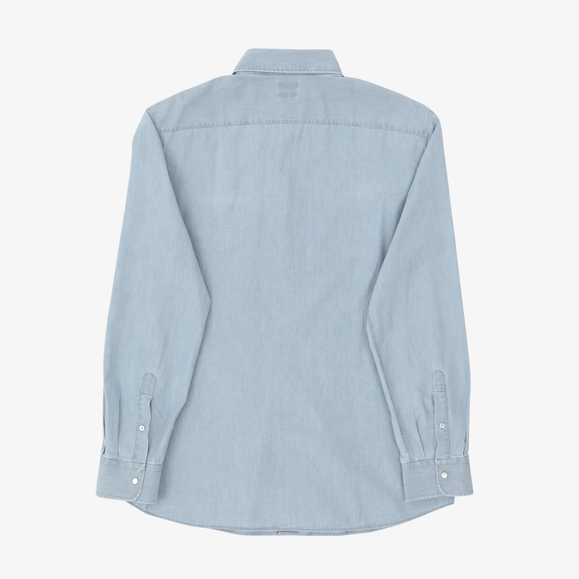 Pearl Snap Easy Fit Denim Shirt - Image 2