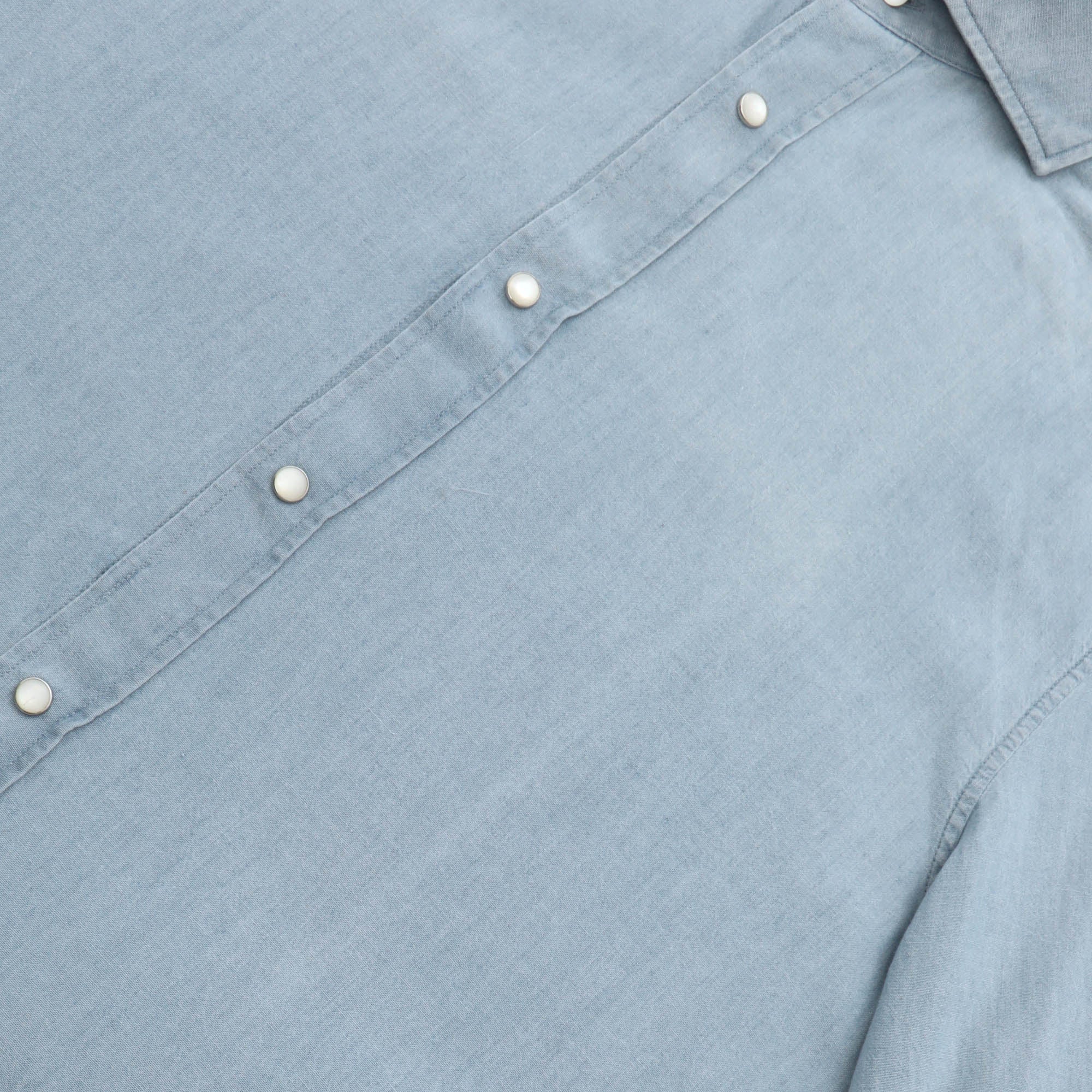 Pearl Snap Easy Fit Denim Shirt - Image 4