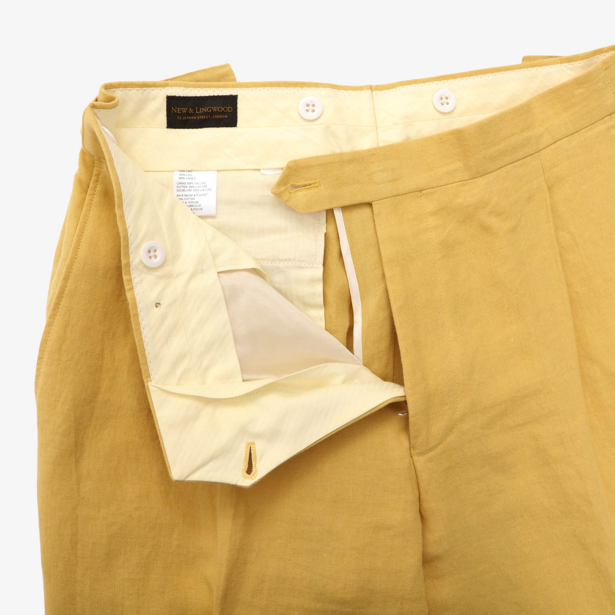 Pleated Linen Trouser (32W X 27.5L) - Image 3