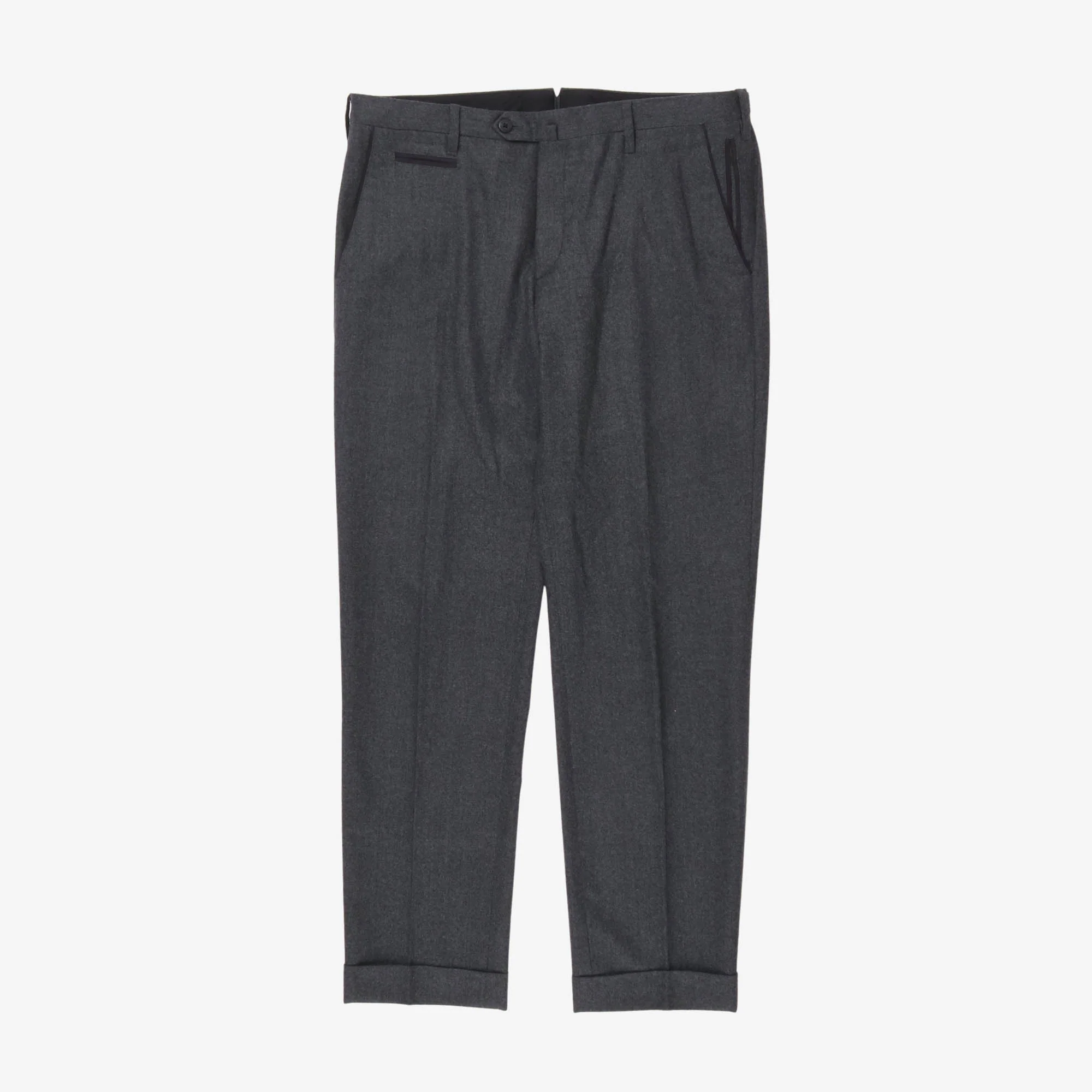 Pleated Wool Trousers (34W x 30.5L)