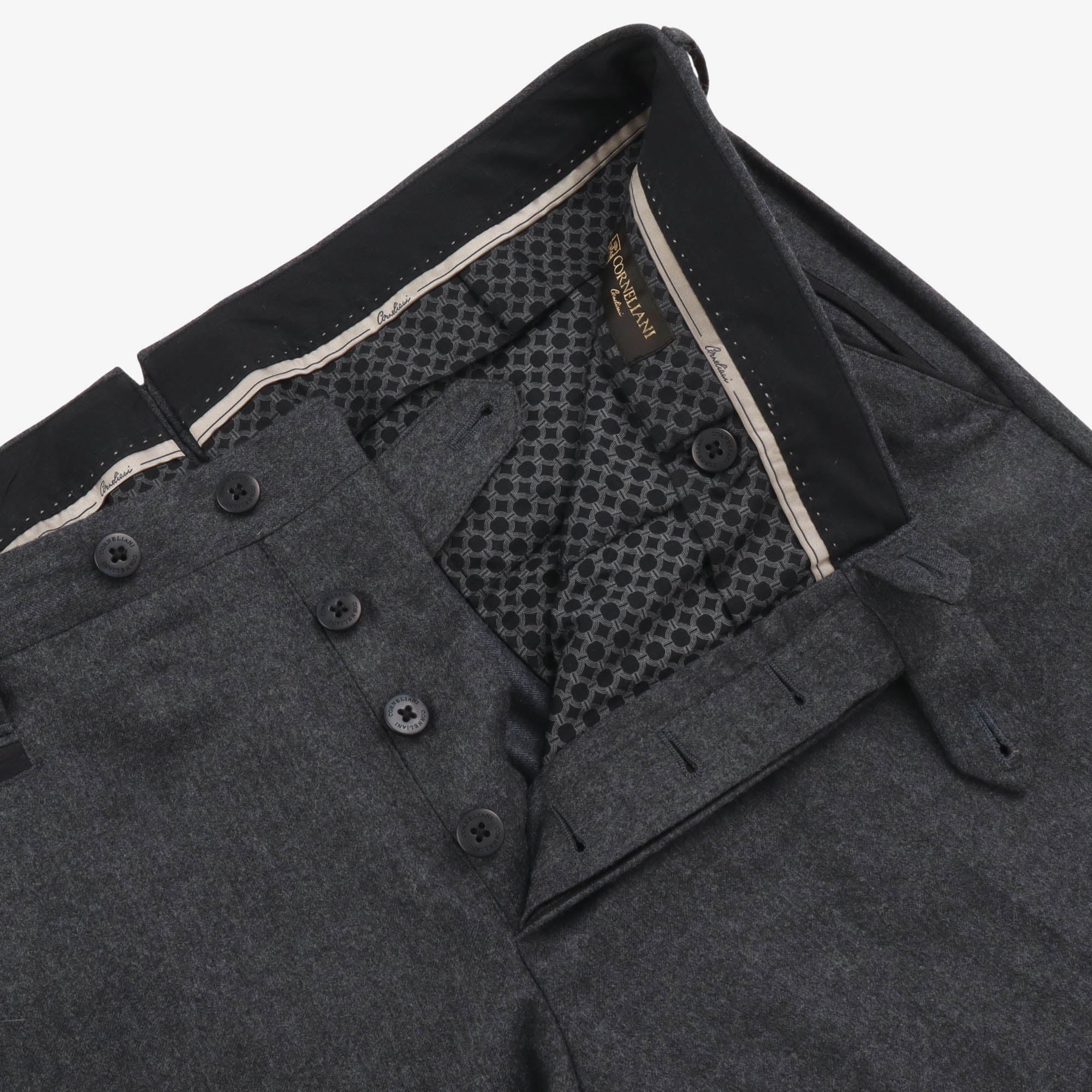 Pleated Wool Trousers (34W x 30.5L) - Image 3