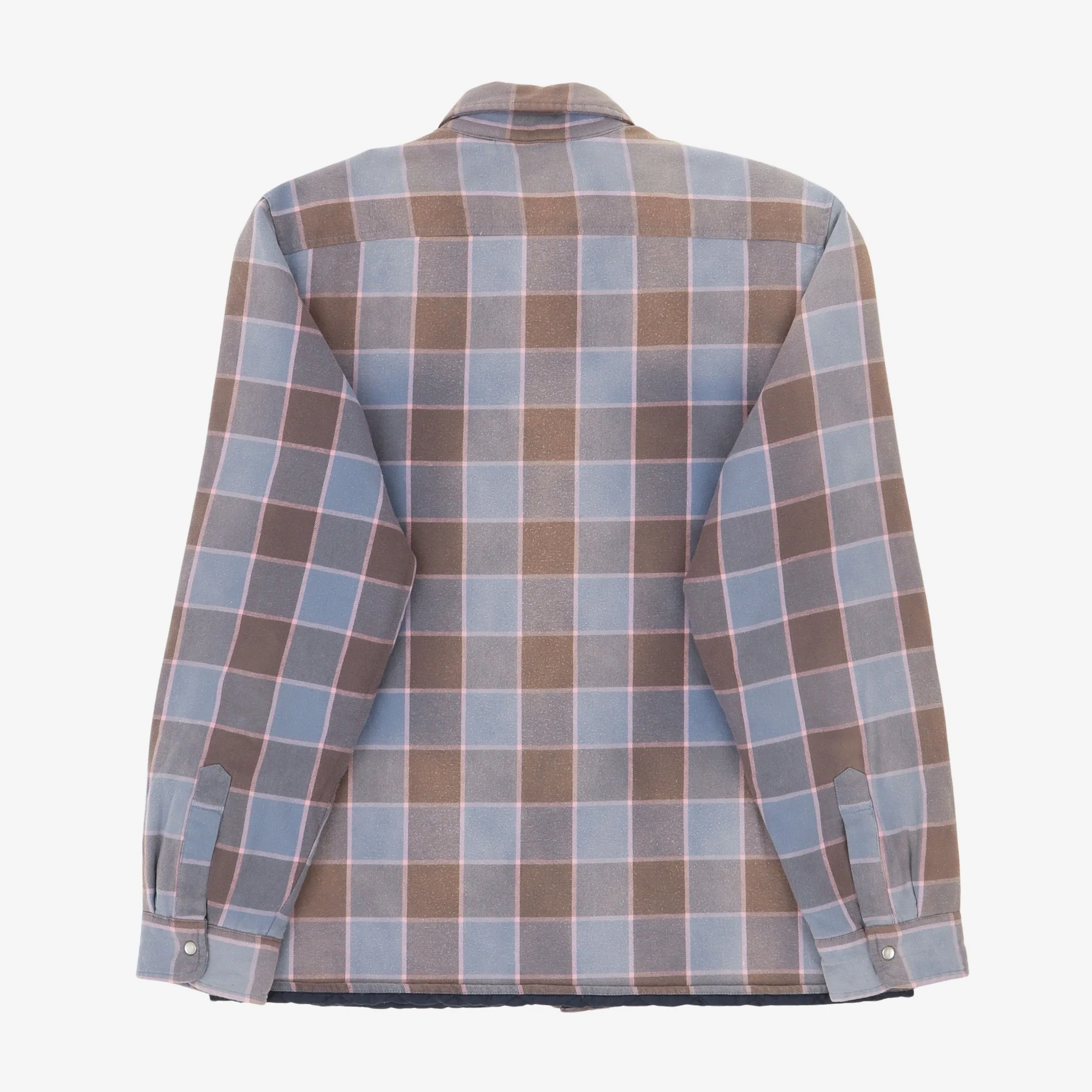 Quilted Faded Plaid Shirt - Image 2