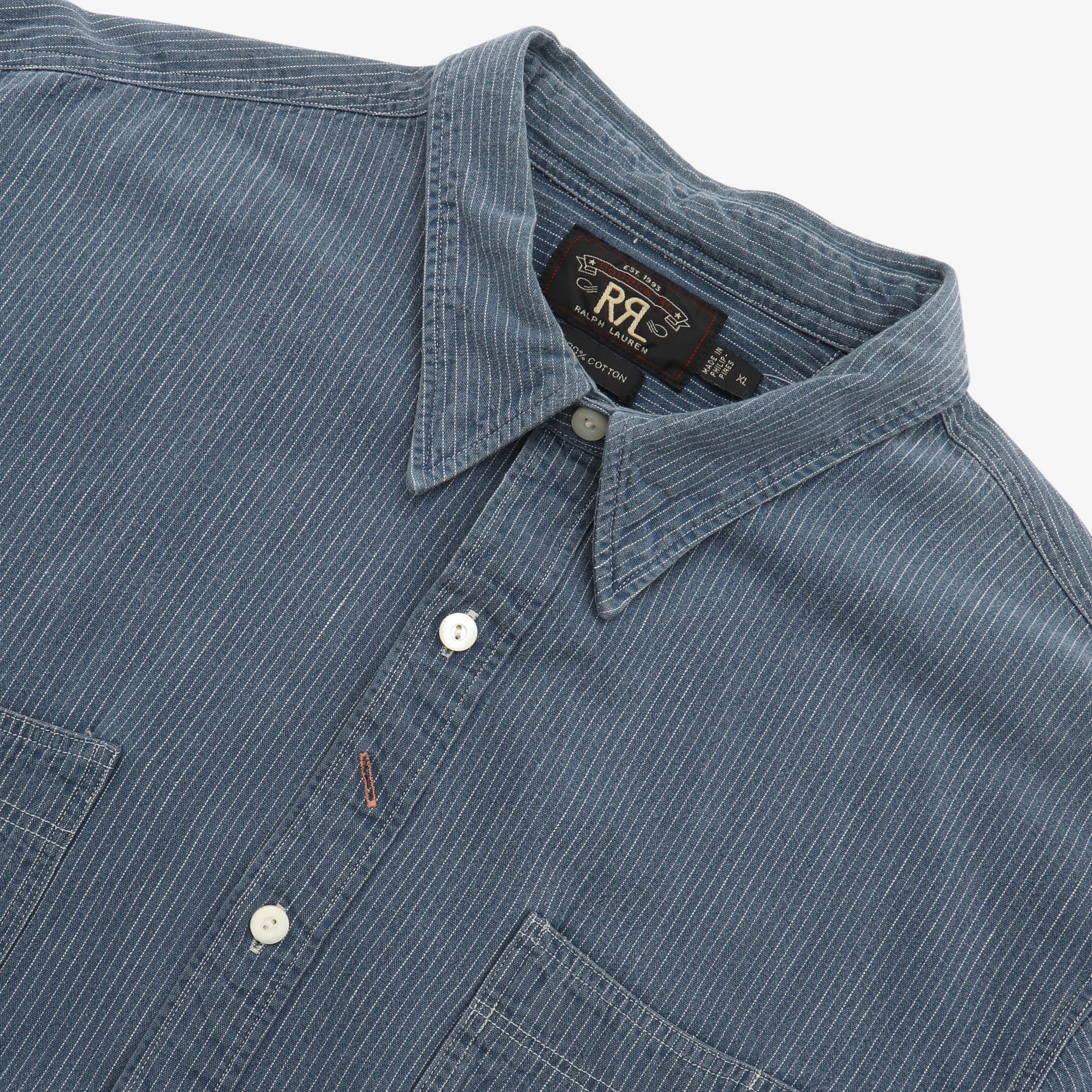 Selvedge Pencil Stripe Work Shirt - Image 3
