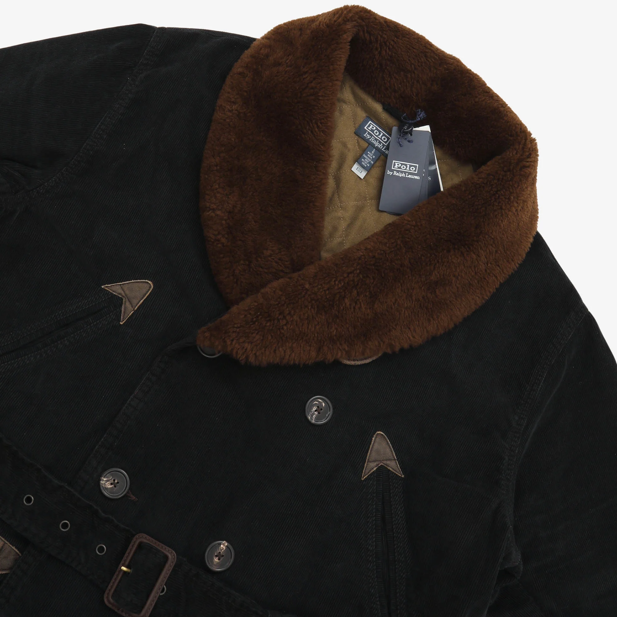 Shearling Collar Corduroy Ranch Coat - Image 3
