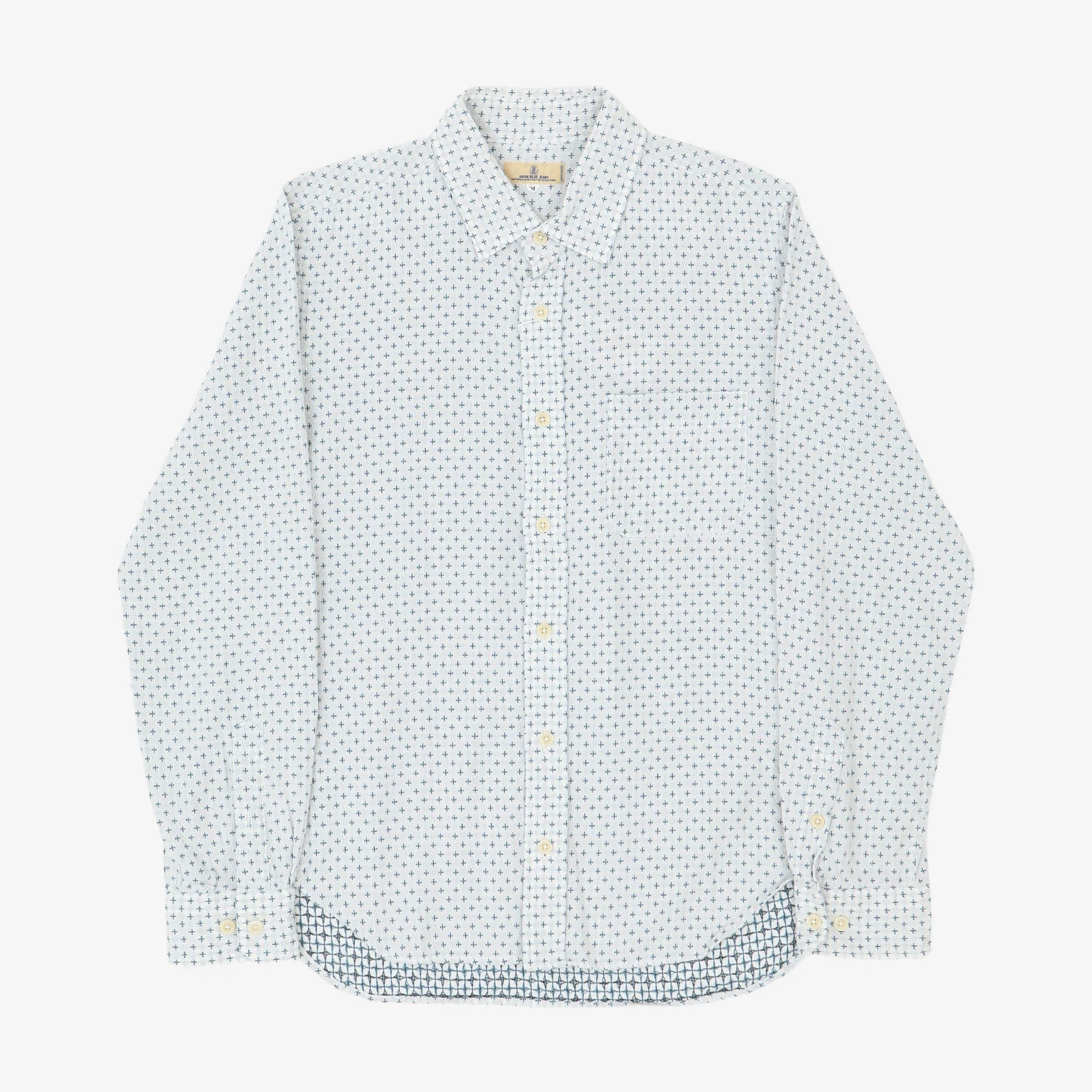 Shijira Weave Sashiko Pattern Shirt