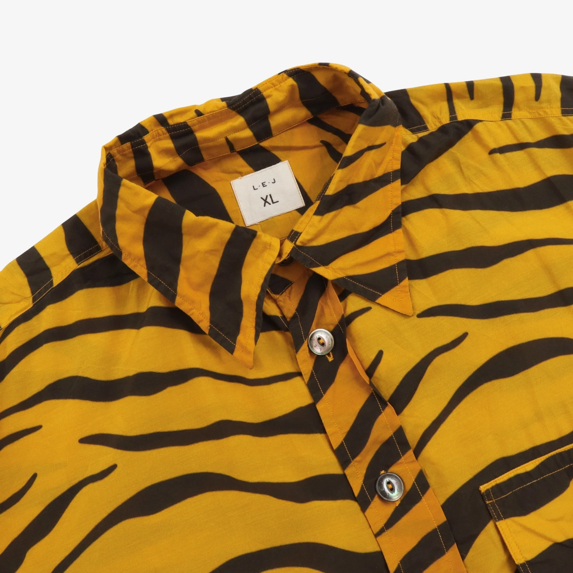 Silk Blend Tiger Stripe Shirt - Image 3