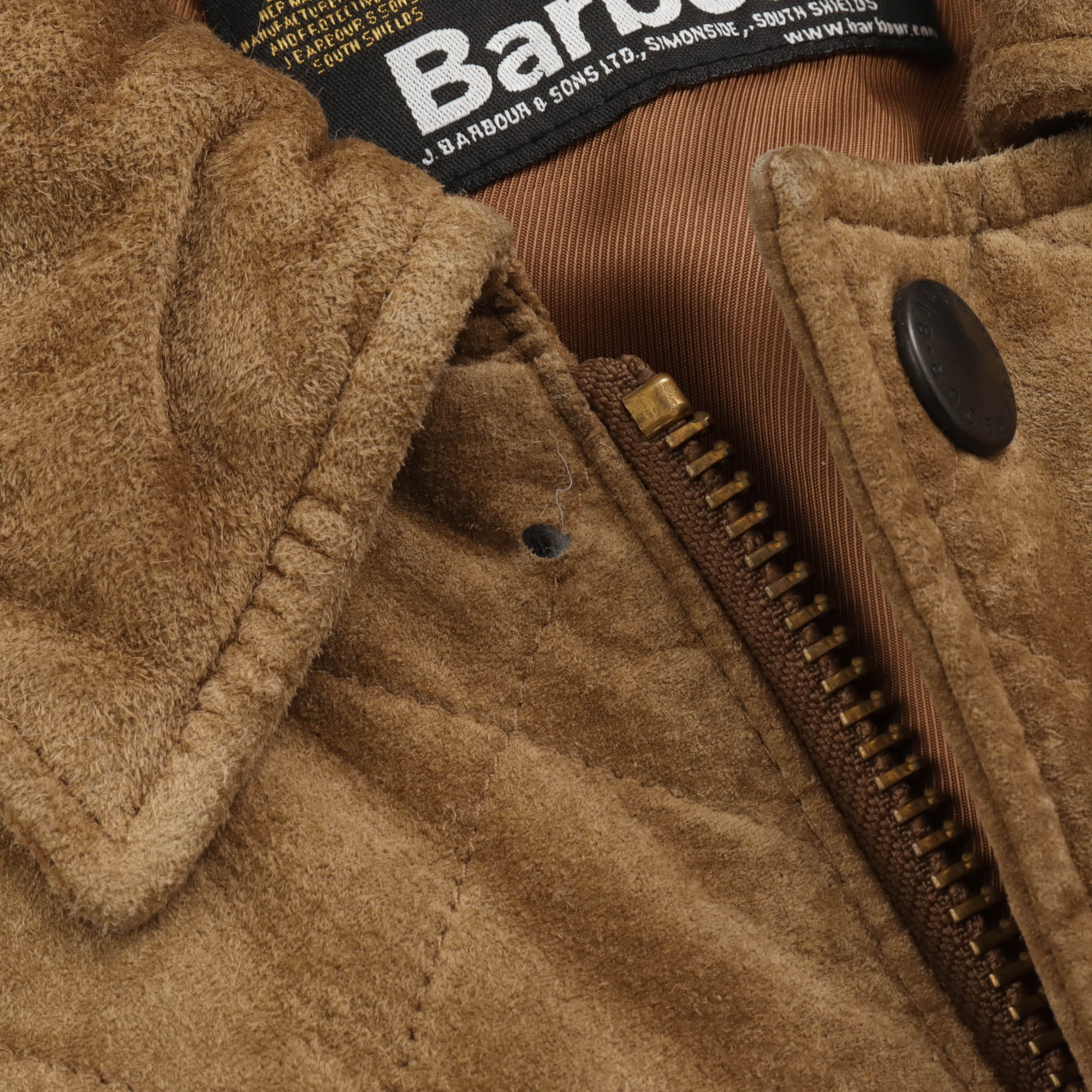 Suede Leather Quilted Jacket - Image 4
