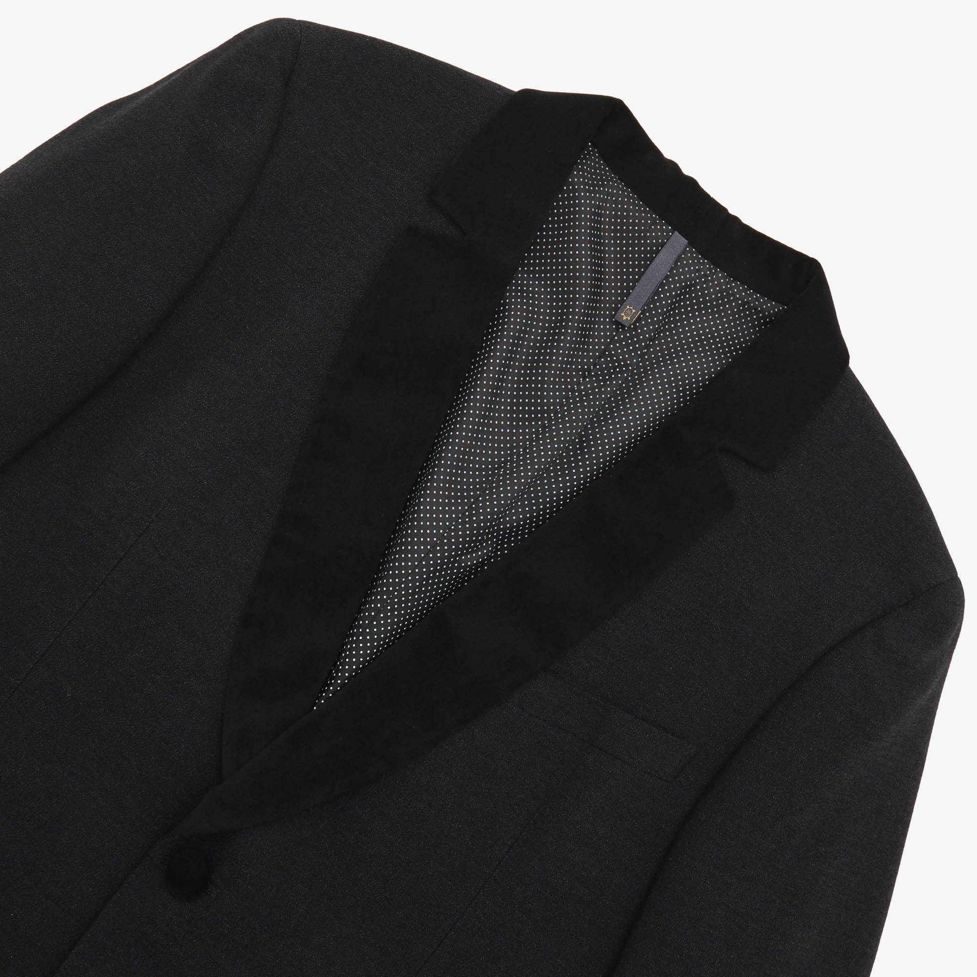 Textured Wool Smoking Jacket - Image 3