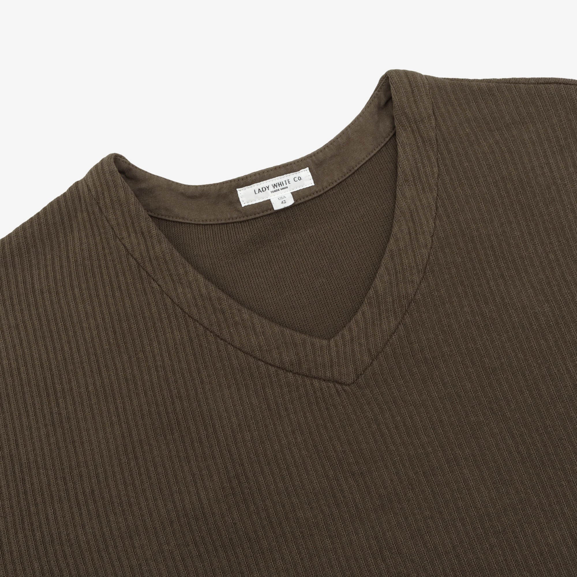 V Neck Ribbed Sweater - Image 3