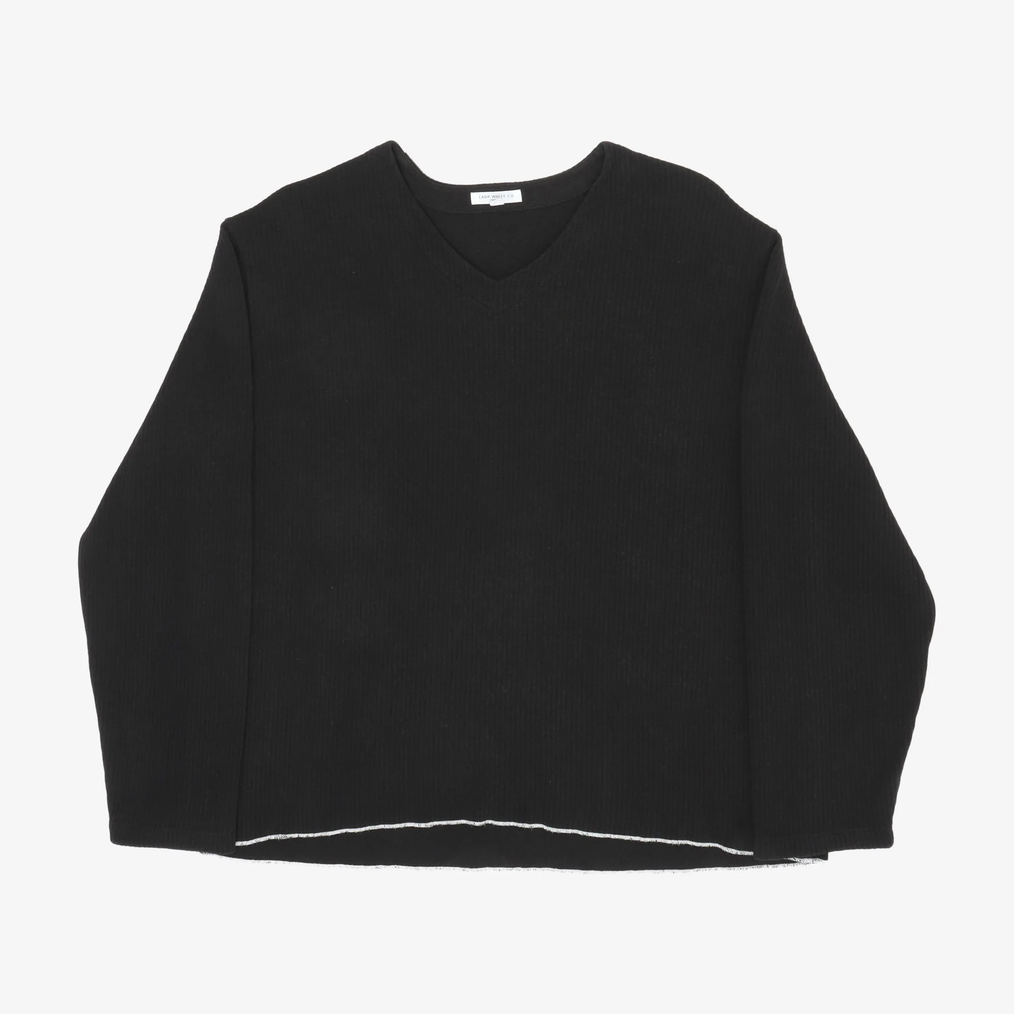 V Neck Ribbed Sweater