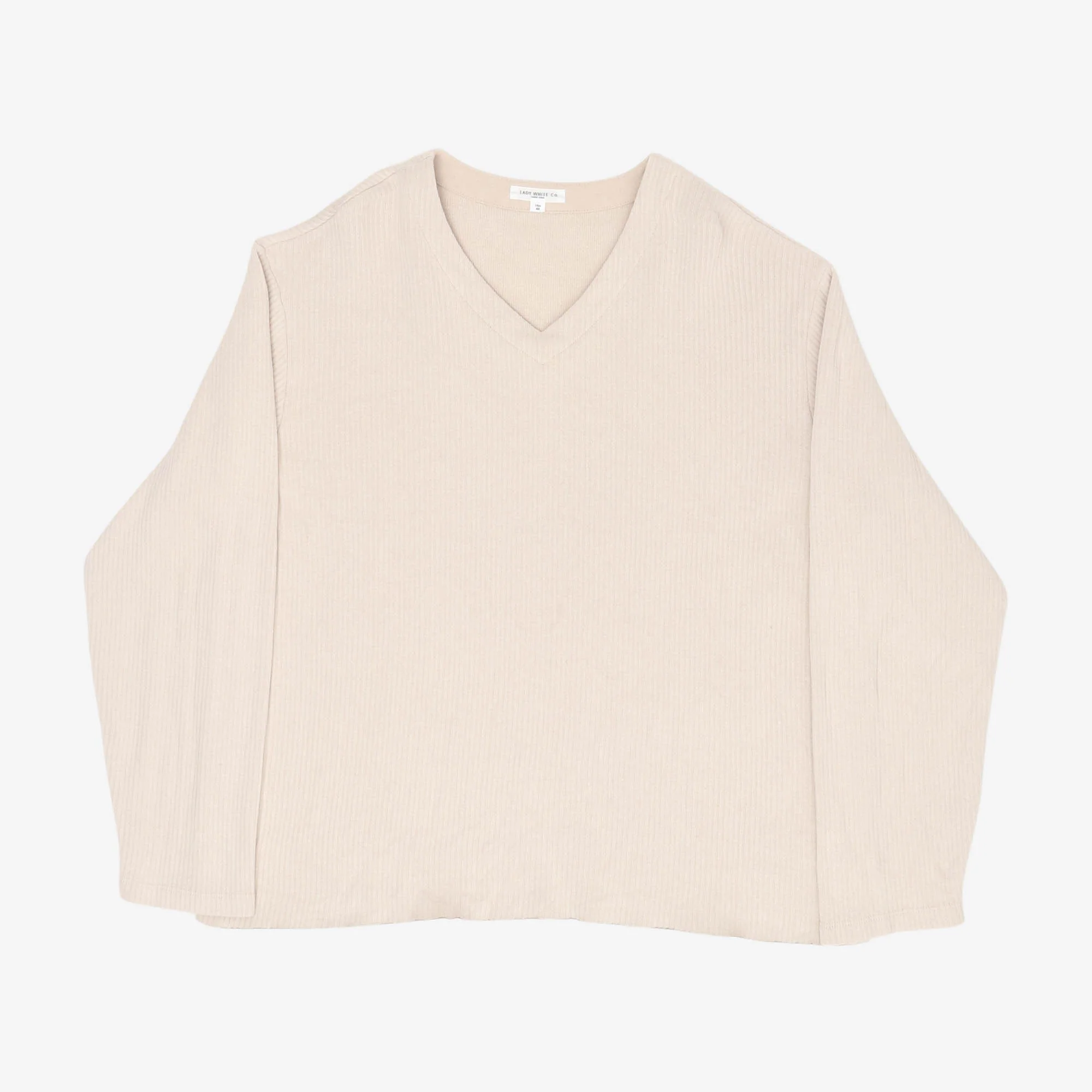 V Neck Ribbed Sweater