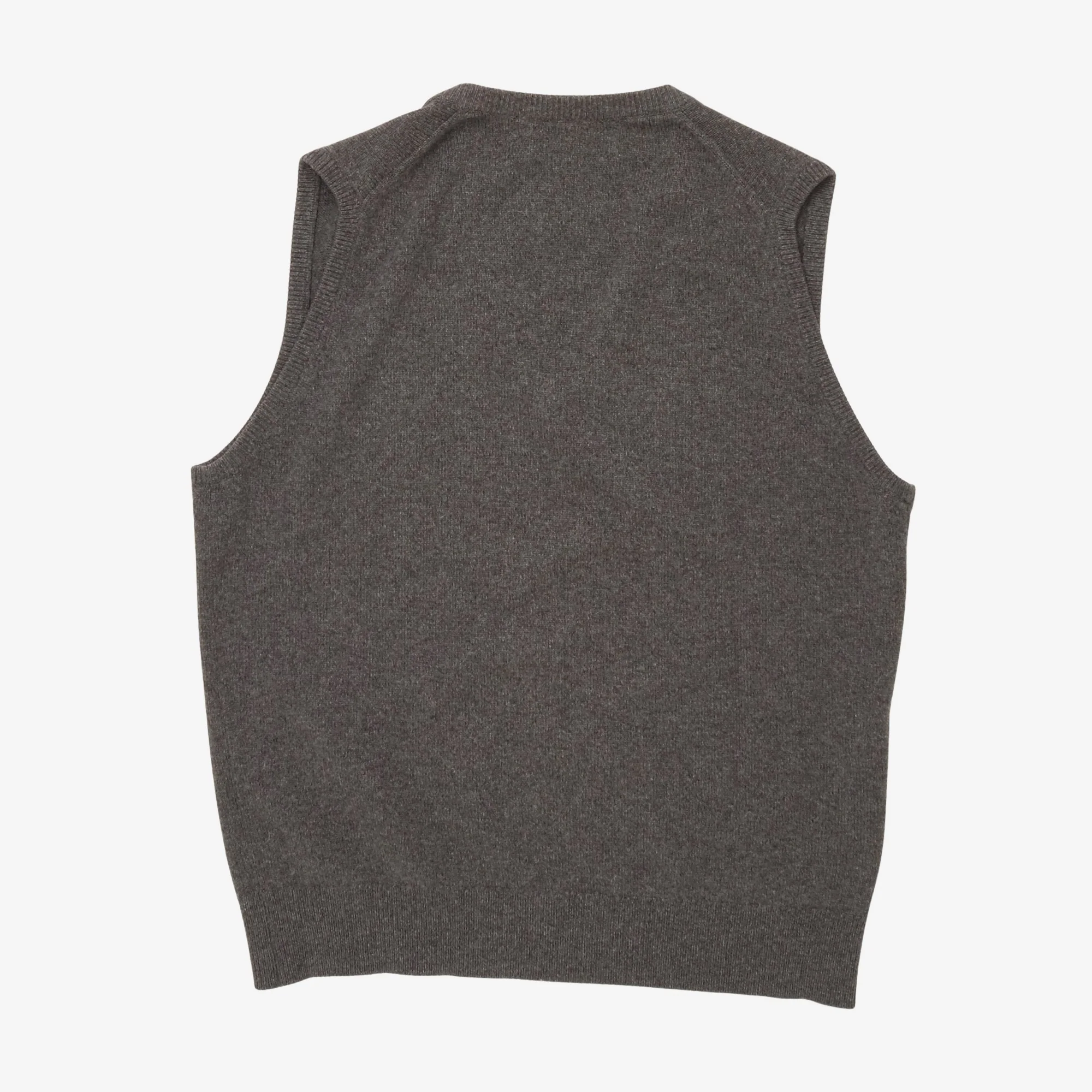 V-Neck Cashmere Vest - Image 2