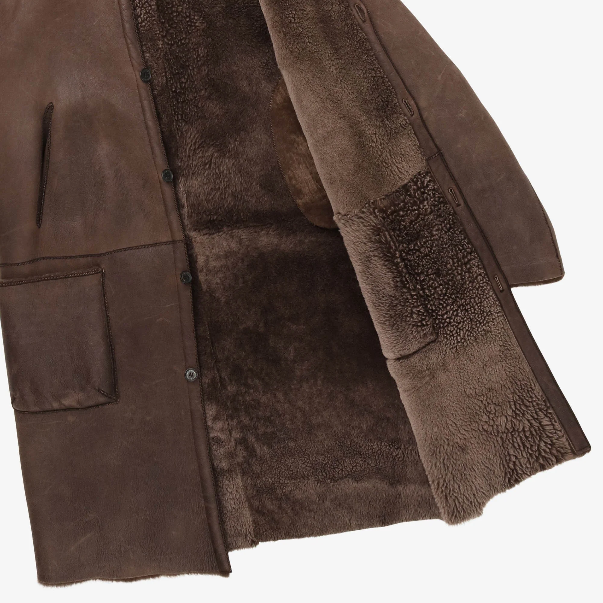 Vintage Leather Longline Jacket - Image 5