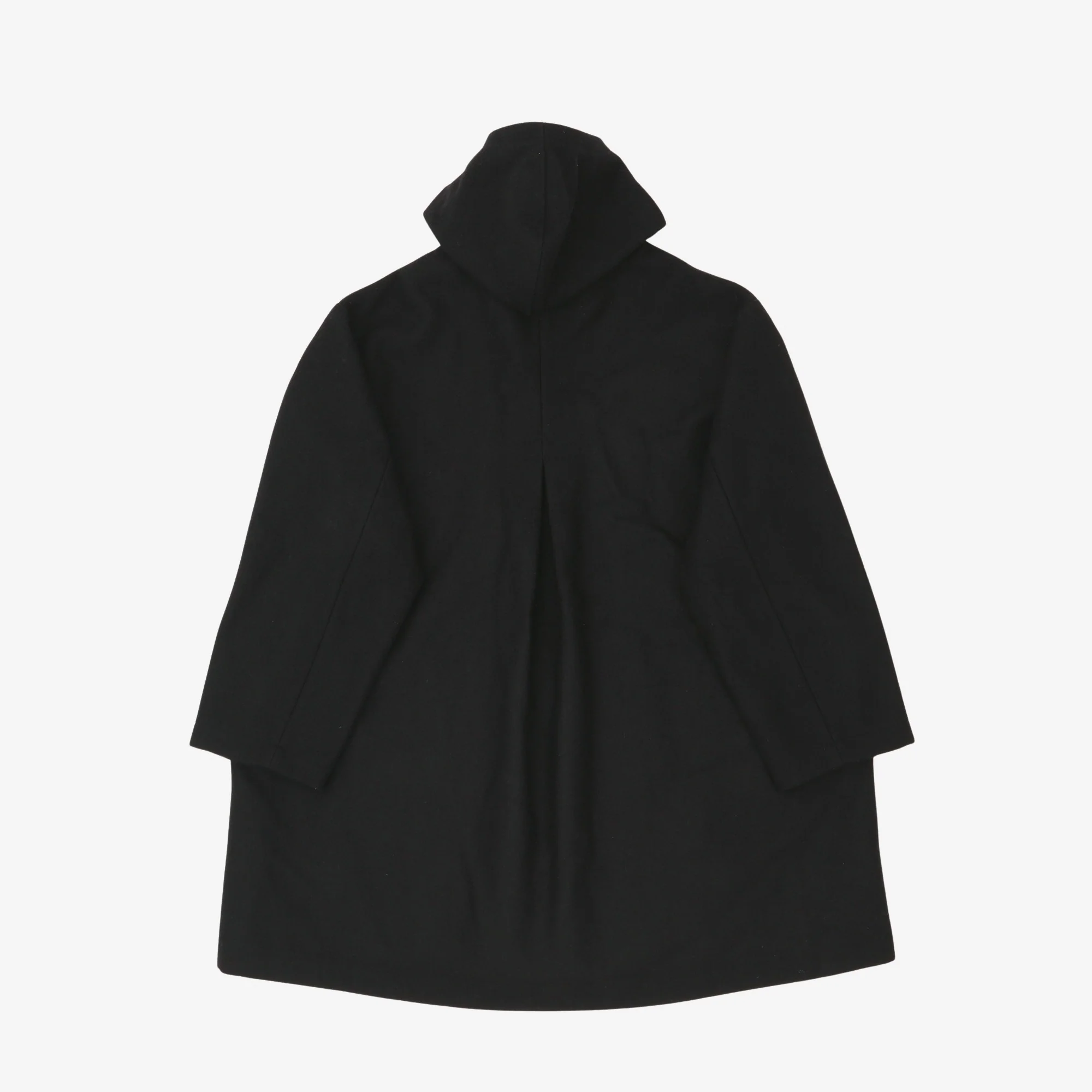 Virgin Wool Hooded Overcoat - Image 2
