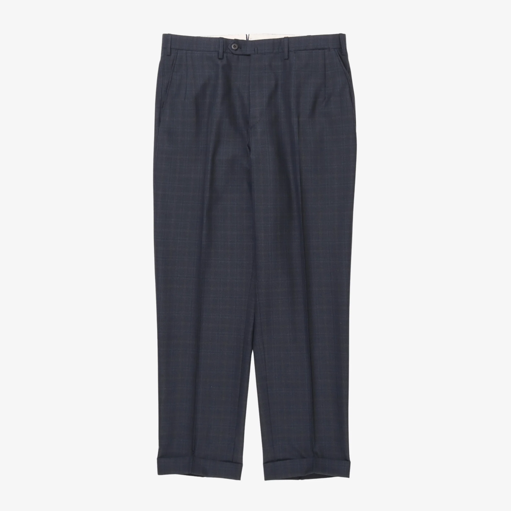 Wool Silk Check Suit - Image 4