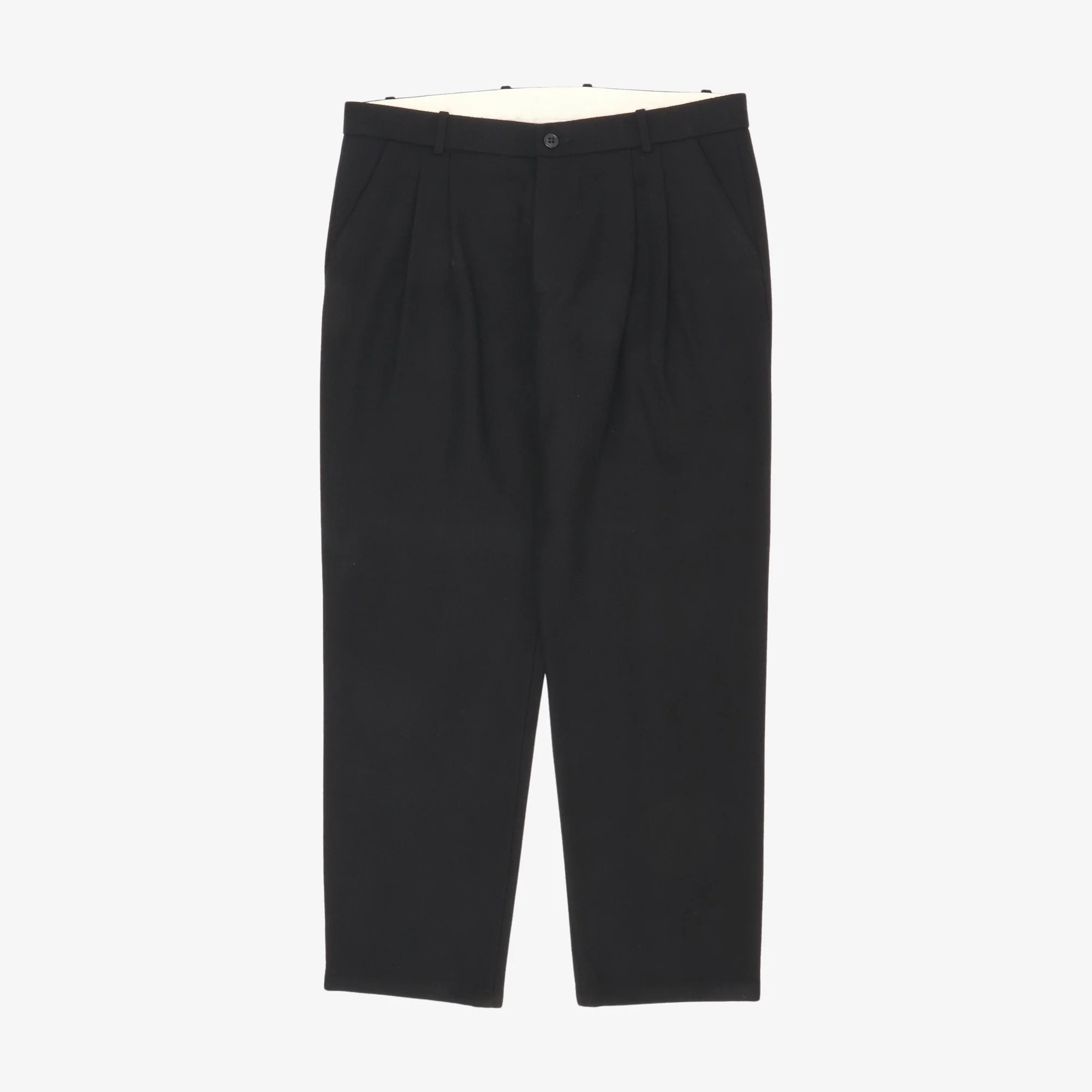 Wool Cashmere Pleated Trousers (36W X 30L)