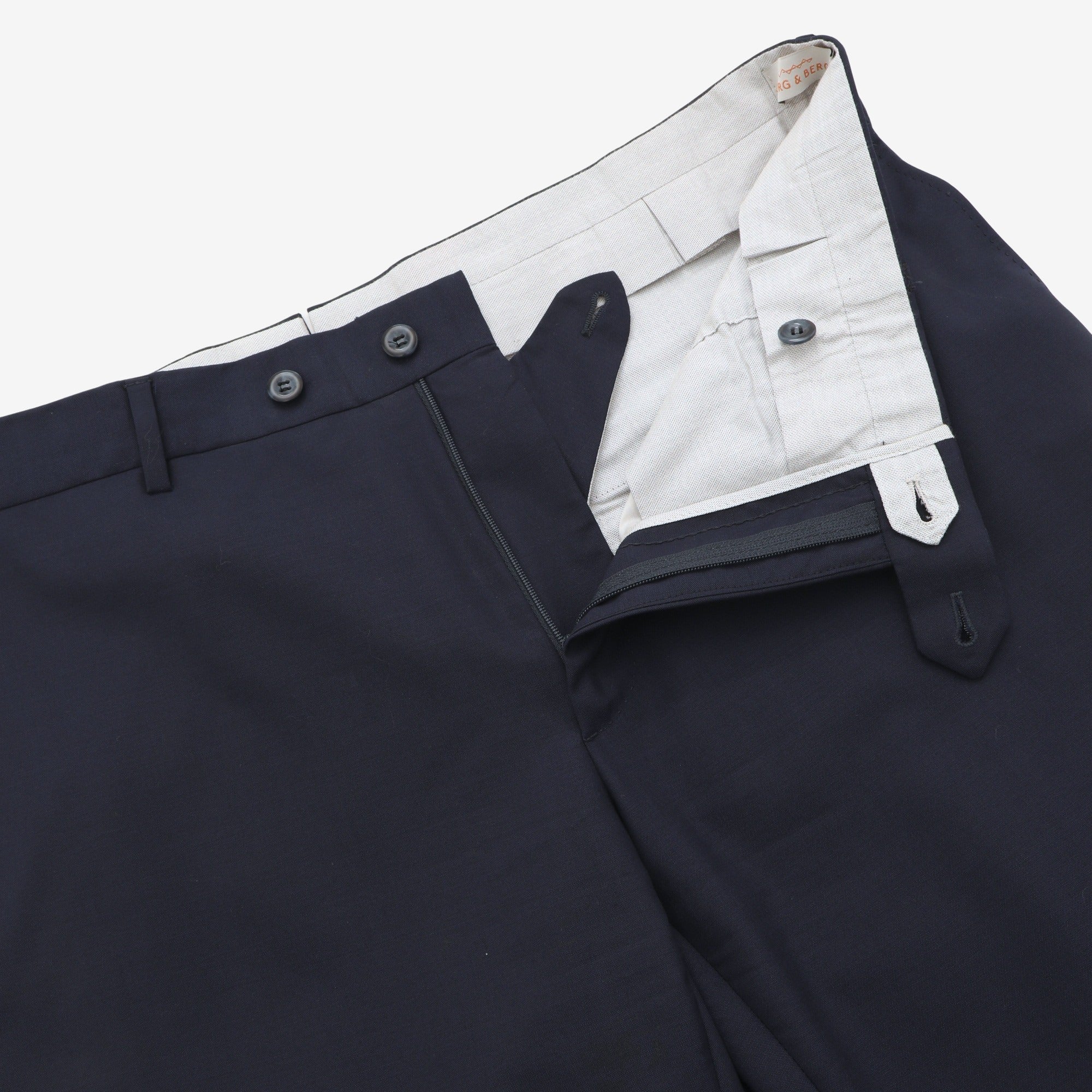 Wool Flat Front Trousers (36W x 29.5L) - Image 3