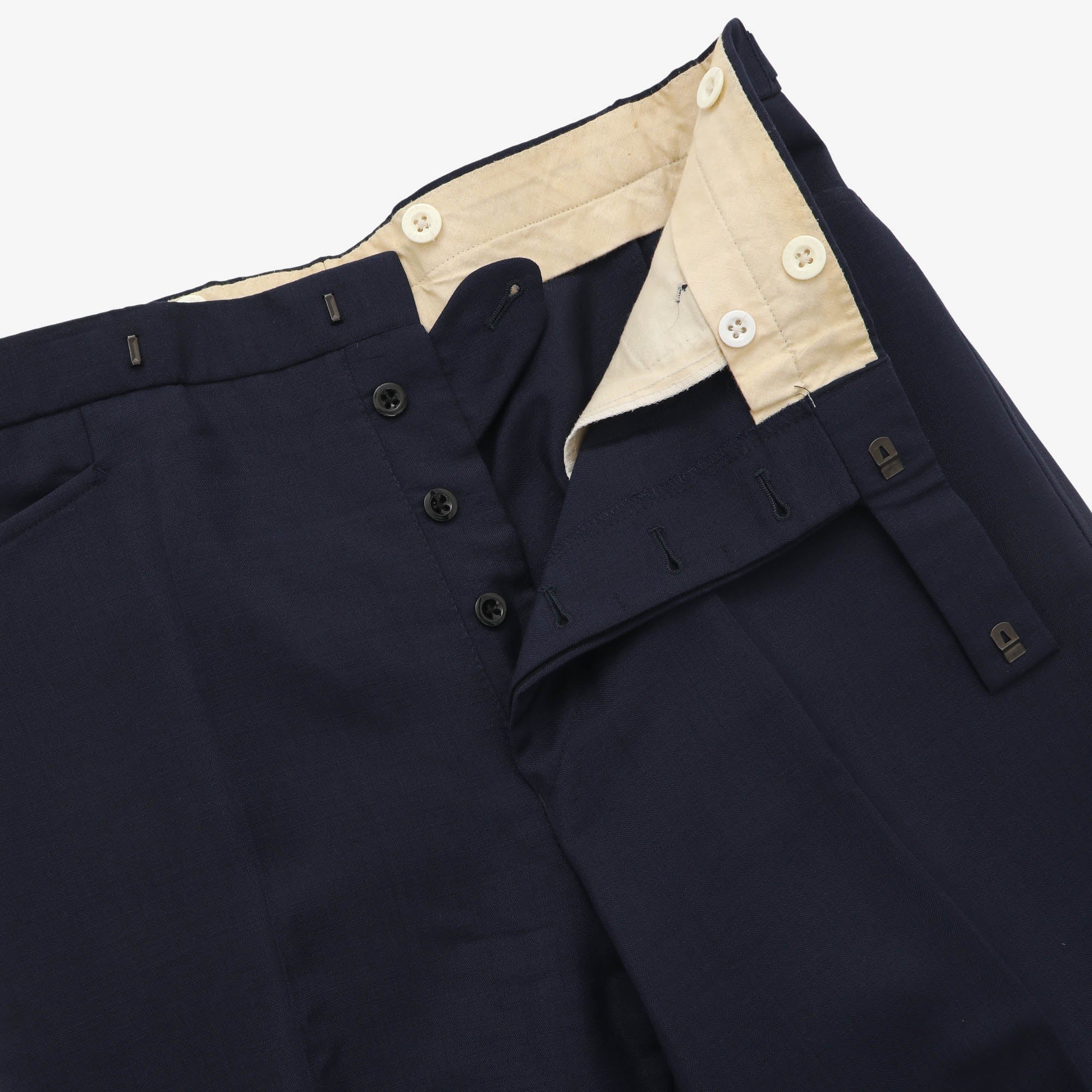 Wool Pleated Trousers (34W X 34L) - Image 3