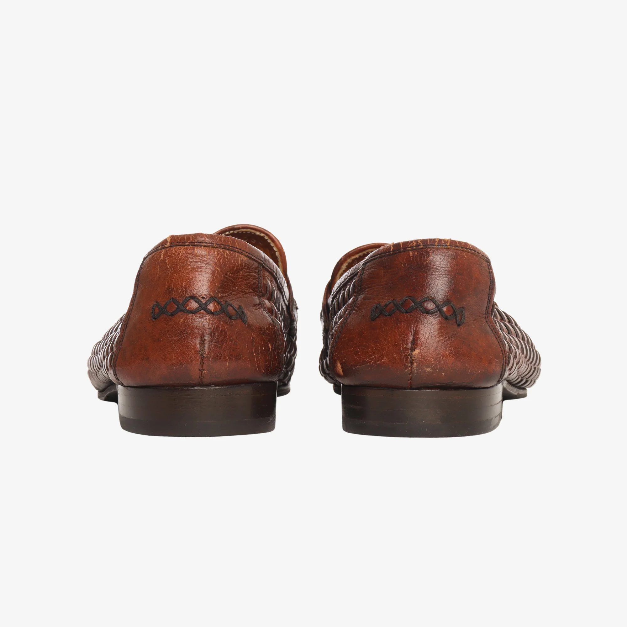 Woven Leather Penny Loafers - Image 3
