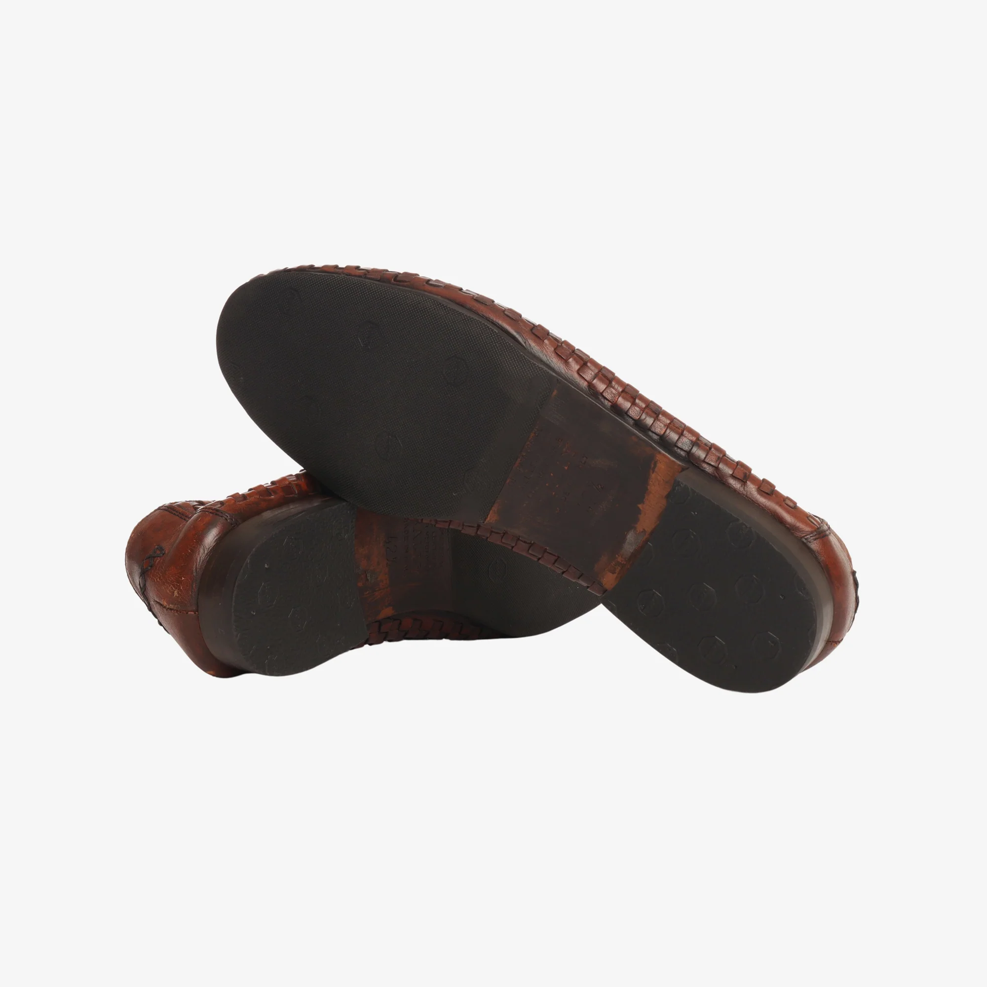 Woven Leather Penny Loafers - Image 4